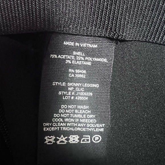 THEORY Black Satin Leggings NWT - Picture 7 of 9